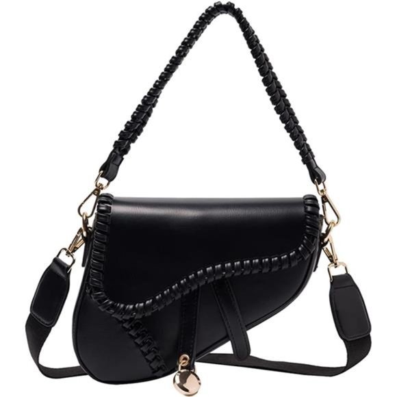 Glam Black Small Crossbody Purse - Picture 1 of 6